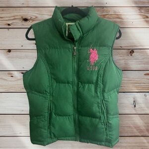 U.S. Polo Assn. Teal Green Jacket Label Detail Size XL